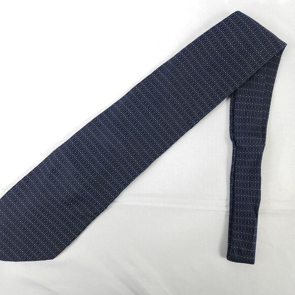 Meeting Street Black Blue Geometric Polka Dot Silk Tie 57.75" x 4" Made In Italy - Picture 2 of 7